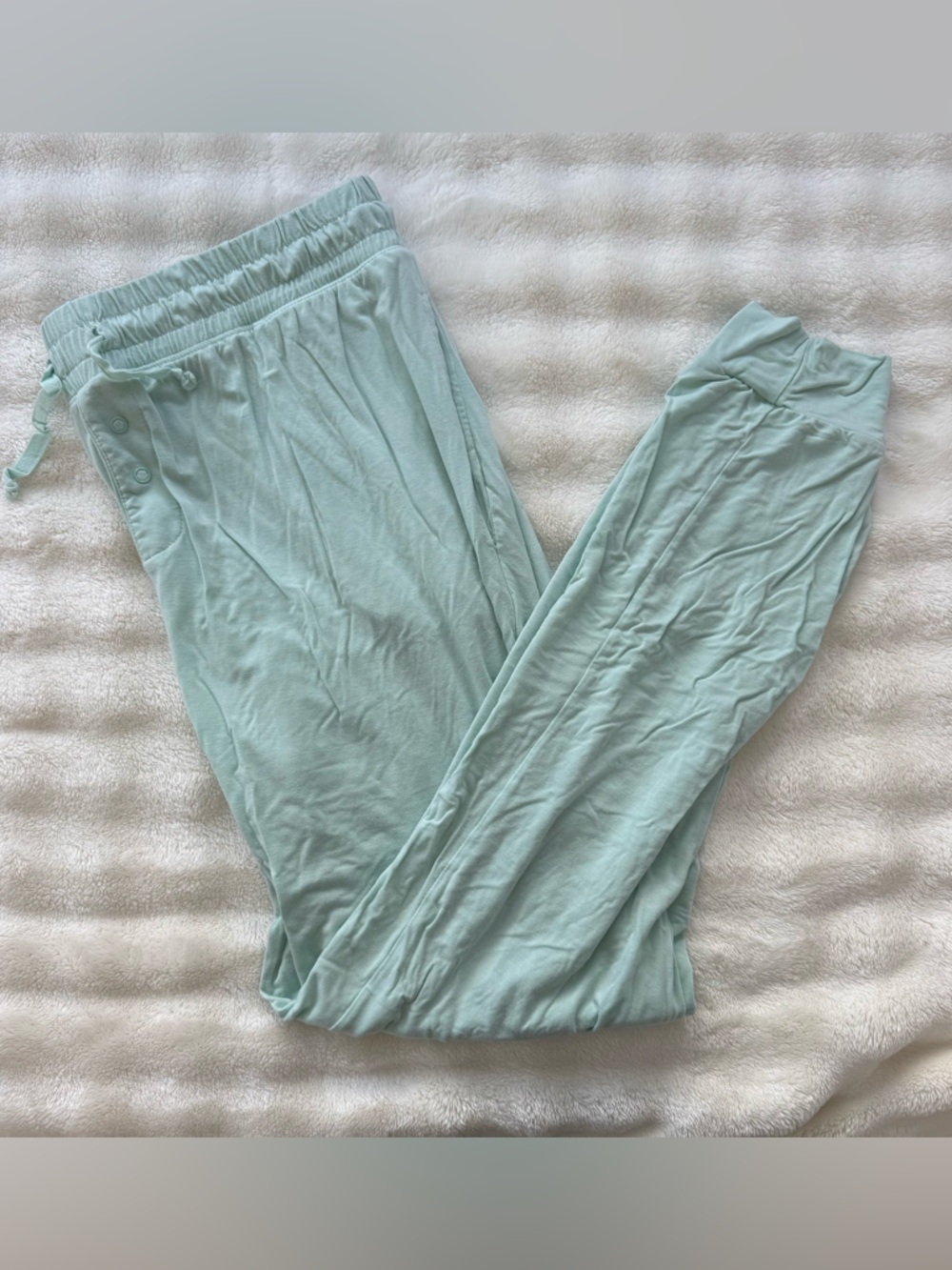 Little Sleepies Women’s Mint Green Bamboo Jogger Pajama Pants Size Medium